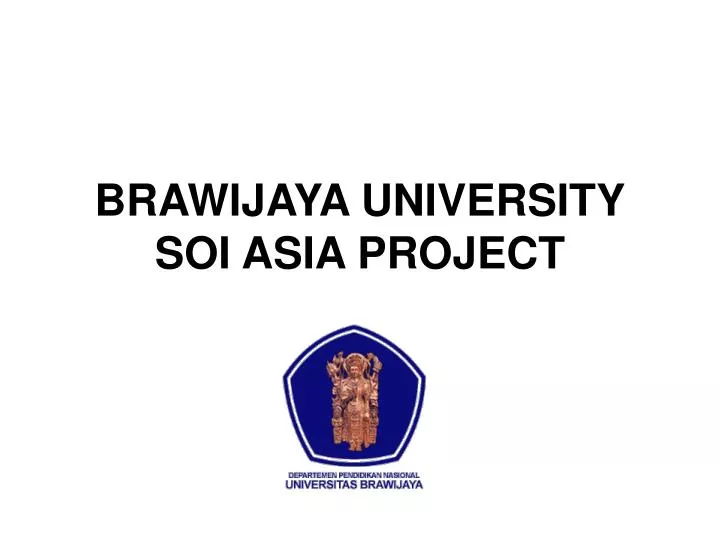 brawijaya university soi asia project