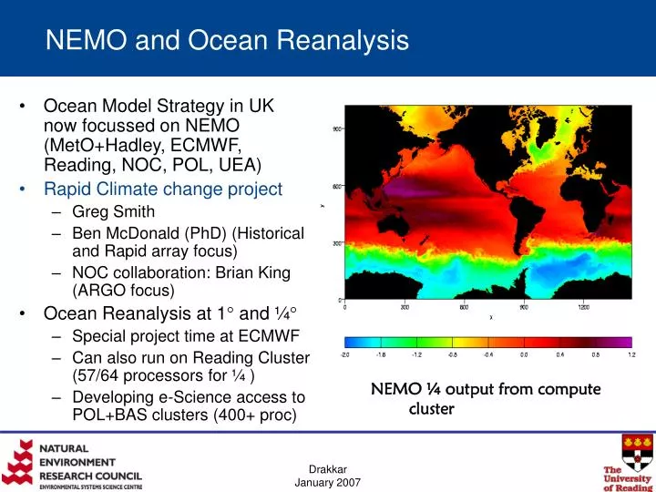 nemo and ocean reanalysis