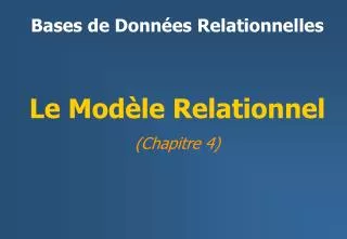 le mod le relationnel chapitre 4