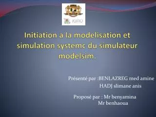 initiation a la modelisation et simulation systemc du simulateur modelsim
