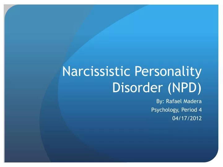 narcissistic personality disorder npd