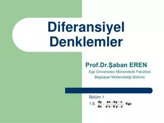 diferansiyel denklemler