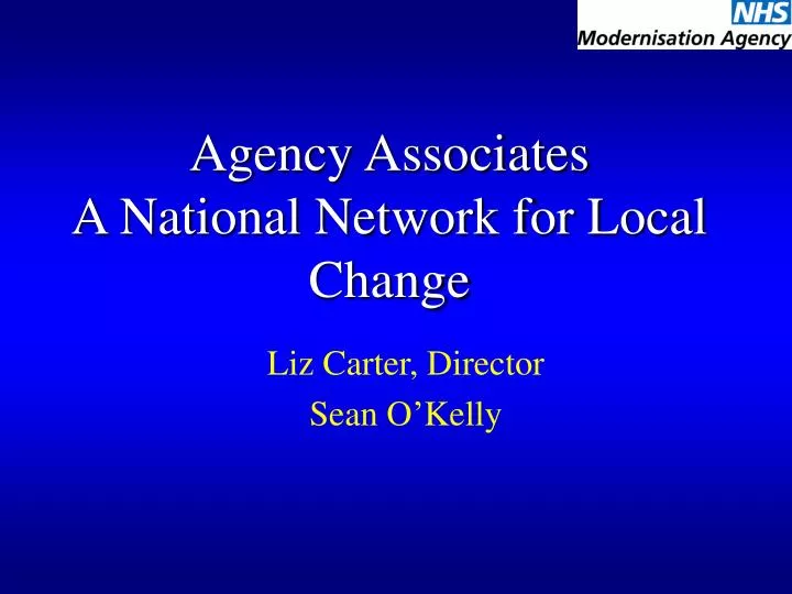 agency associates a national network for local change