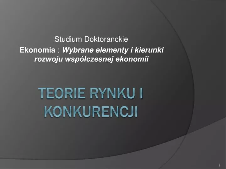 studium doktoranckie ekonomia wybrane elementy i kierunki rozwoju wsp czesnej ekonomii