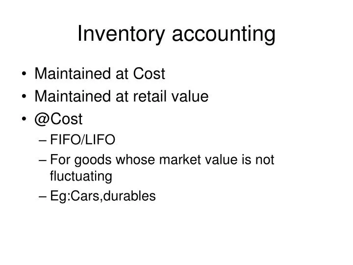 inventory accounting