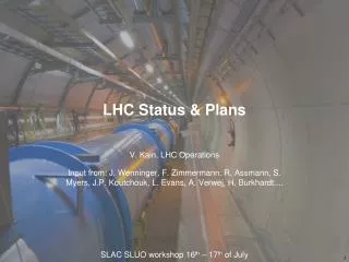 LHC Status &amp; Plans