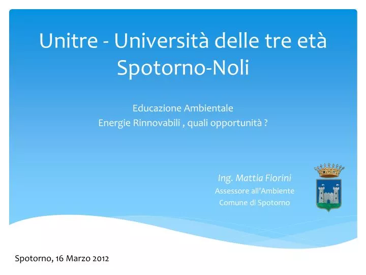 unitre universit delle tre et spotorno noli