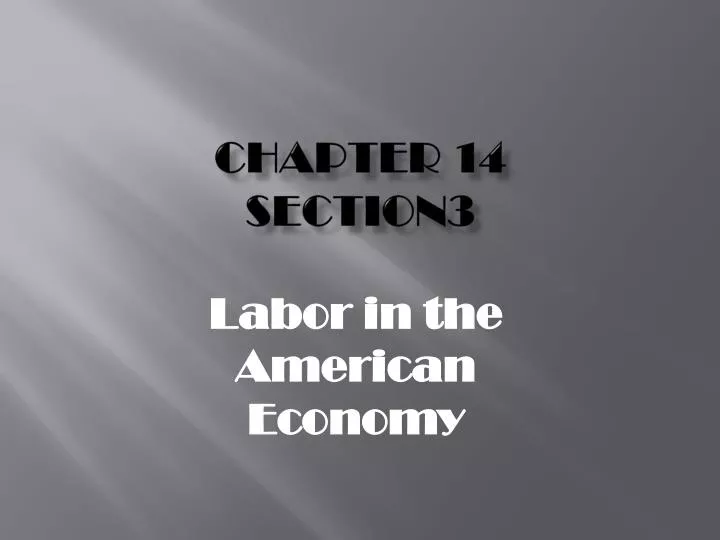 chapter 14 section3