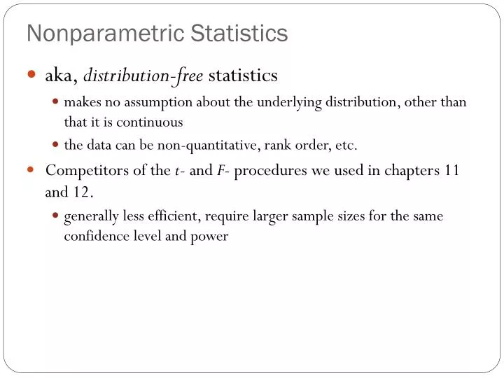 nonparametric statistics