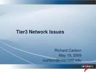 Tier3 Network Issues