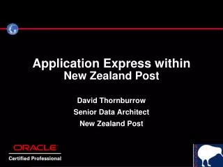 Application Express within New Zealand Post