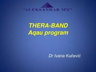thera band aqau program