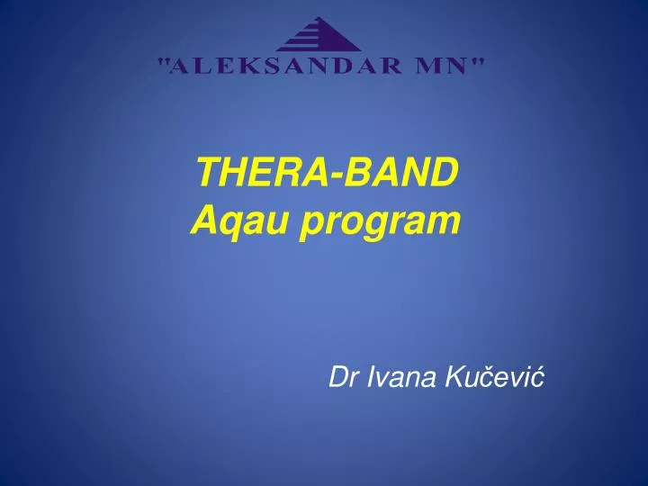 thera band aqau program