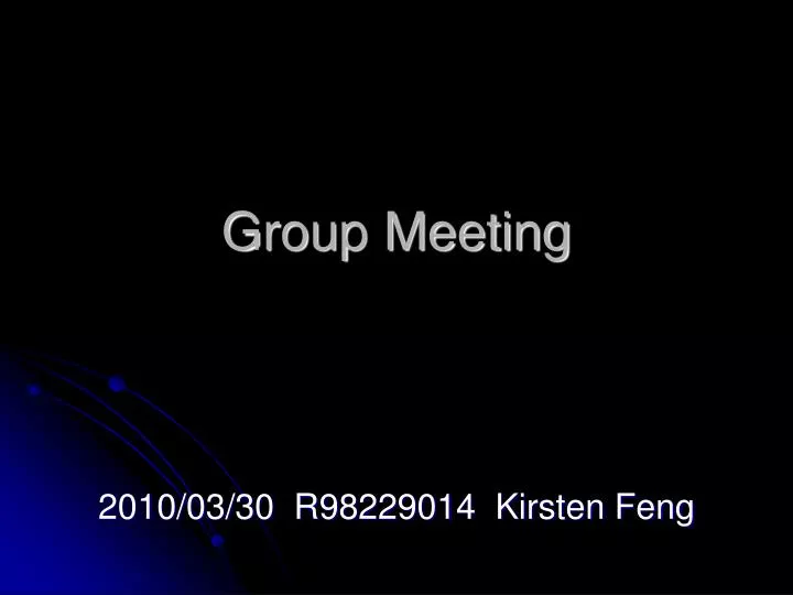 group meeting