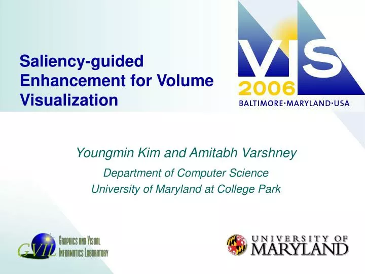saliency guided enhancement for volume visualization