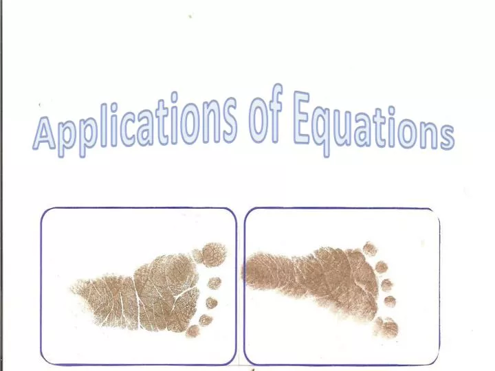 applications of equations