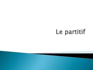le partitif