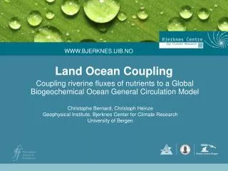 Land Ocean Coupling