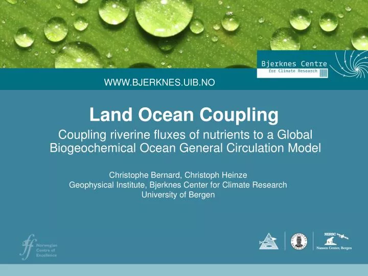 land ocean coupling