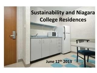 Sustainability and Niagara College Residences