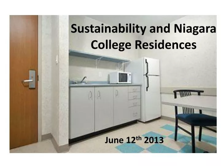 sustainability and niagara college residences