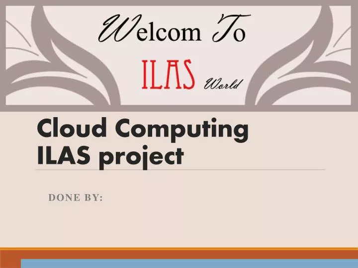cloud computing ilas project