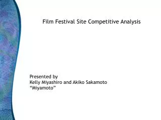 Film Festival Site Competitive Analysis