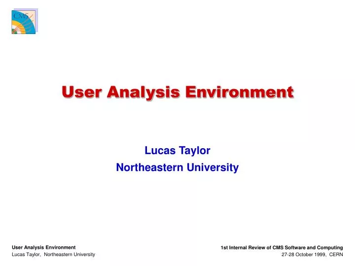 user analysis environment