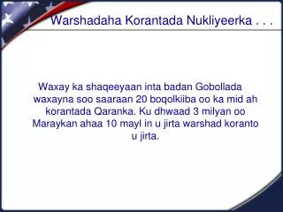 warshadaha korantada nukliyeerka