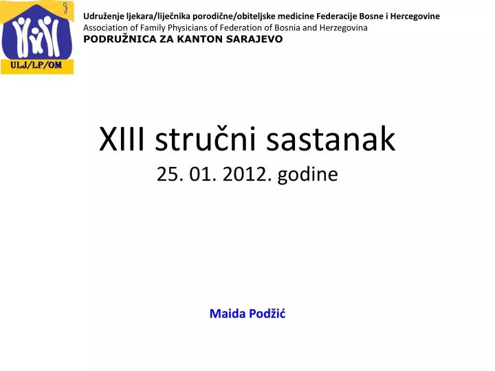 xiii stru ni sastanak 25 01 2012 godine