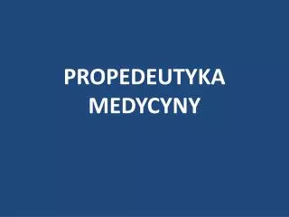 propedeutyka medycyny