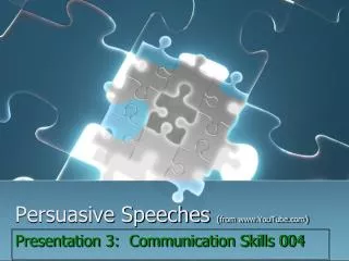 Persuasive Speeches ( from YouTube )