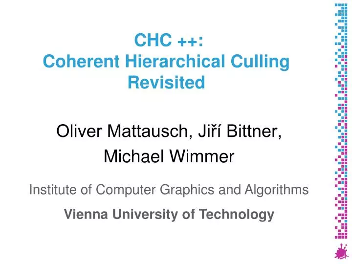 chc coherent hierarchical culling revisited