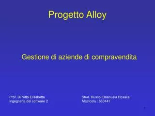 progetto alloy