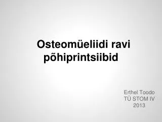 osteom eliidi ravi p hiprintsiibid