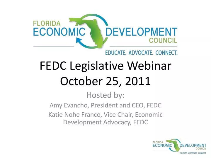 fedc legislative webinar october 25 2011
