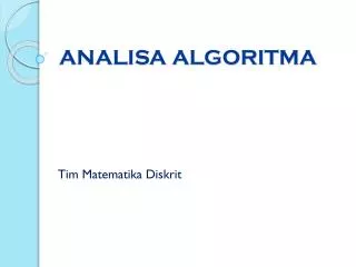 analisa algoritma