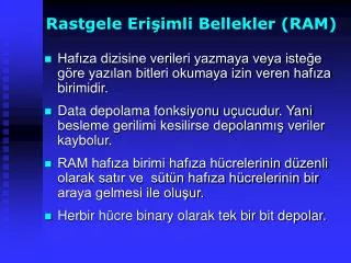 rastgele eri imli bellekler ram