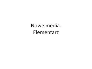 nowe media elementarz