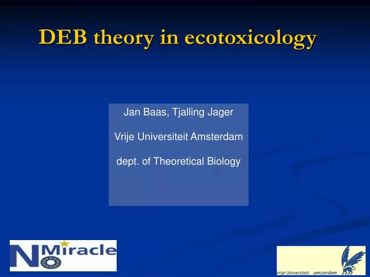 deb theory in ecotoxicology