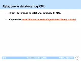 relationelle databaser og xml