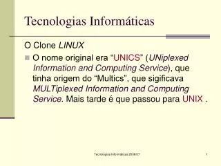 tecnologias inform ticas