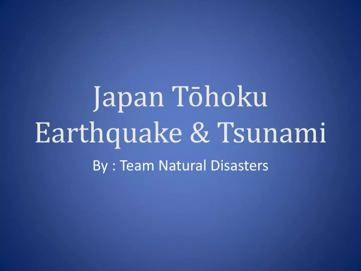 japan t hoku earthquake tsunami
