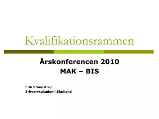 kvalifikationsrammen