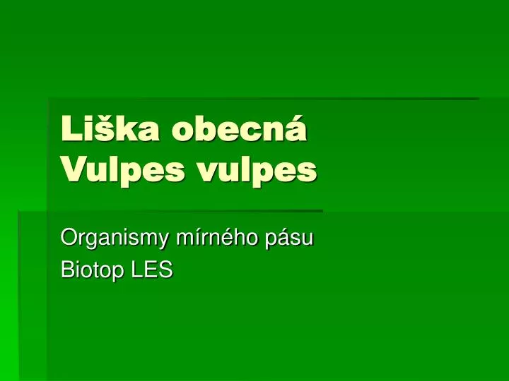 li ka obecn vulpes vulpes