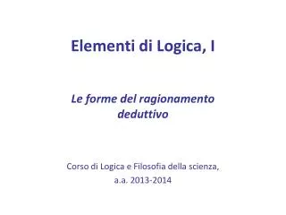 elementi di logica i