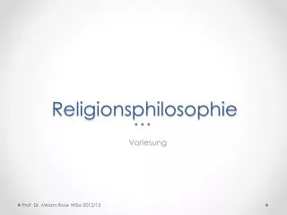 religionsphilosophie