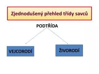 zjednodu en p ehled t dy savc