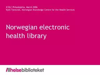 Norwegian electronic health library