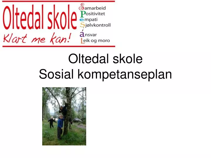 oltedal skole sosial kompetanseplan